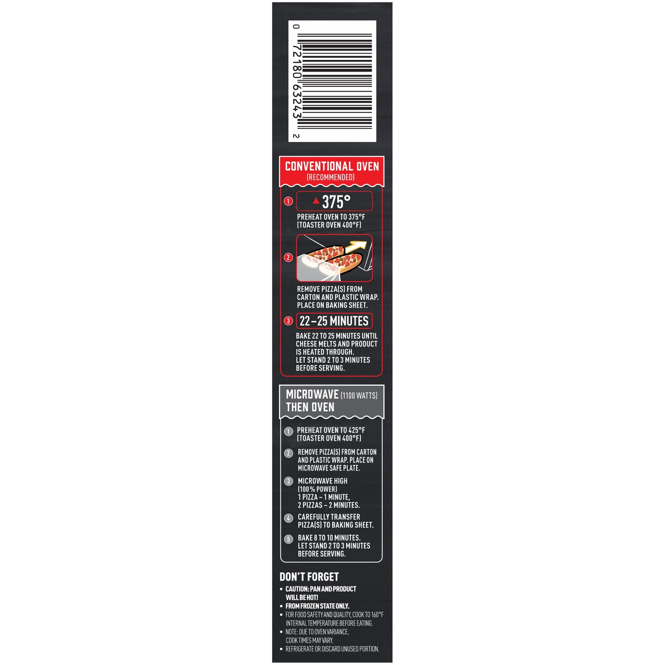 Red Baron 3 Meat French Bread Frozen Personal Pizza 11.01 Oz 2 Pack