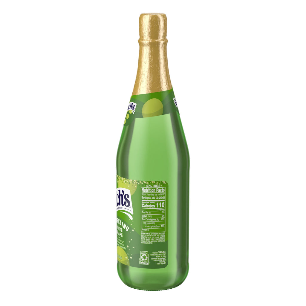 Welch's Sparkling White Grape Juice Cocktail 25.4 fl oz Bottle