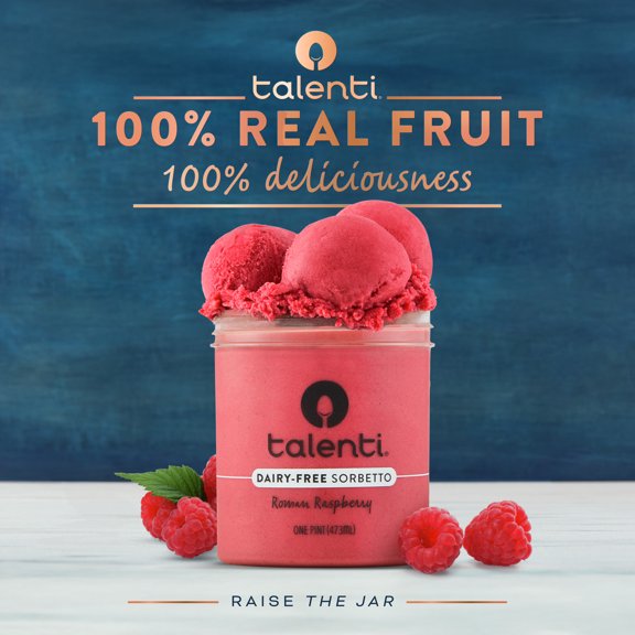 Talenti Dairy-Free Roman Raspberry Sorbet Frozen Dessert 16 Oz