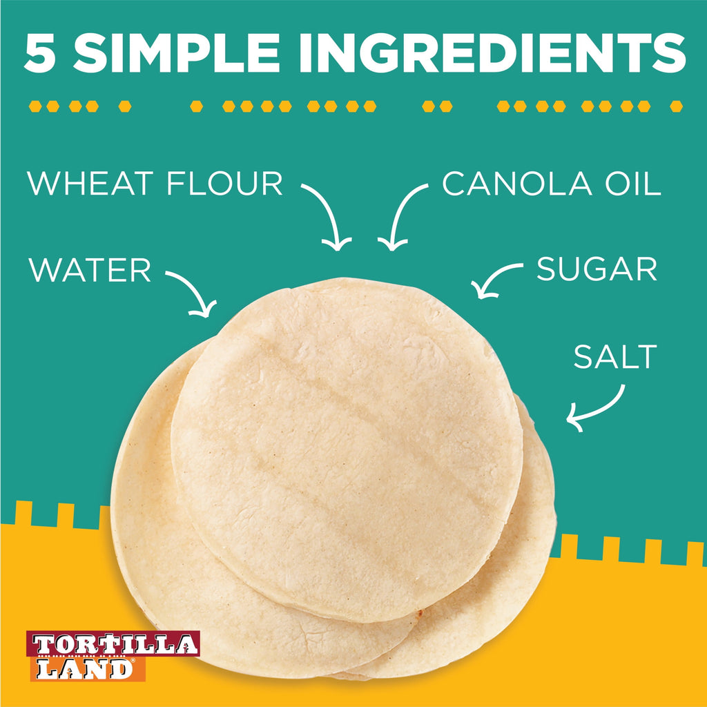 Ready to Cook Soft Taco Size Flour Tortillas 30 Oz 18 Count TortillaLand