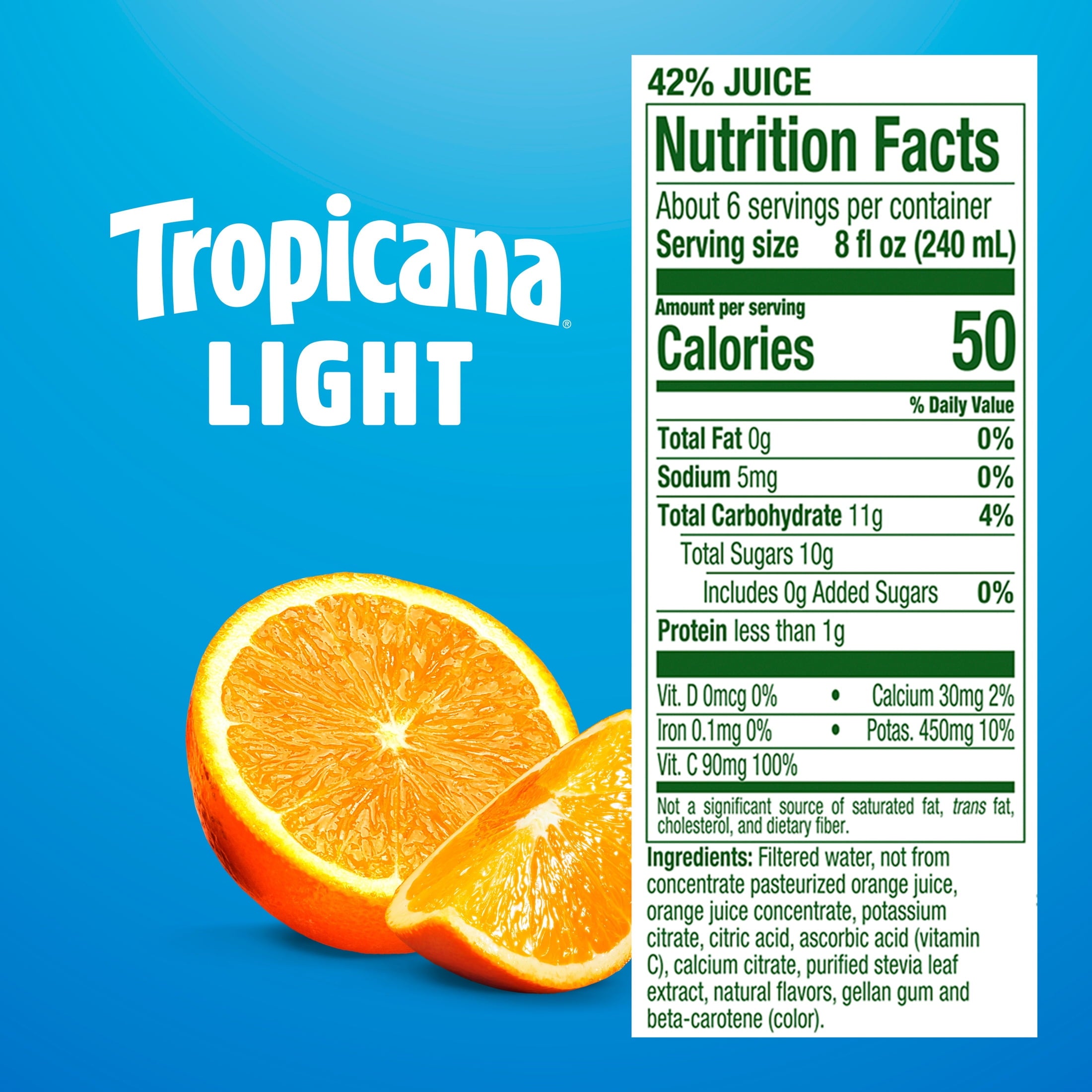 Tropicana Light Orange Juice Beverage No Pulp 46 fl oz