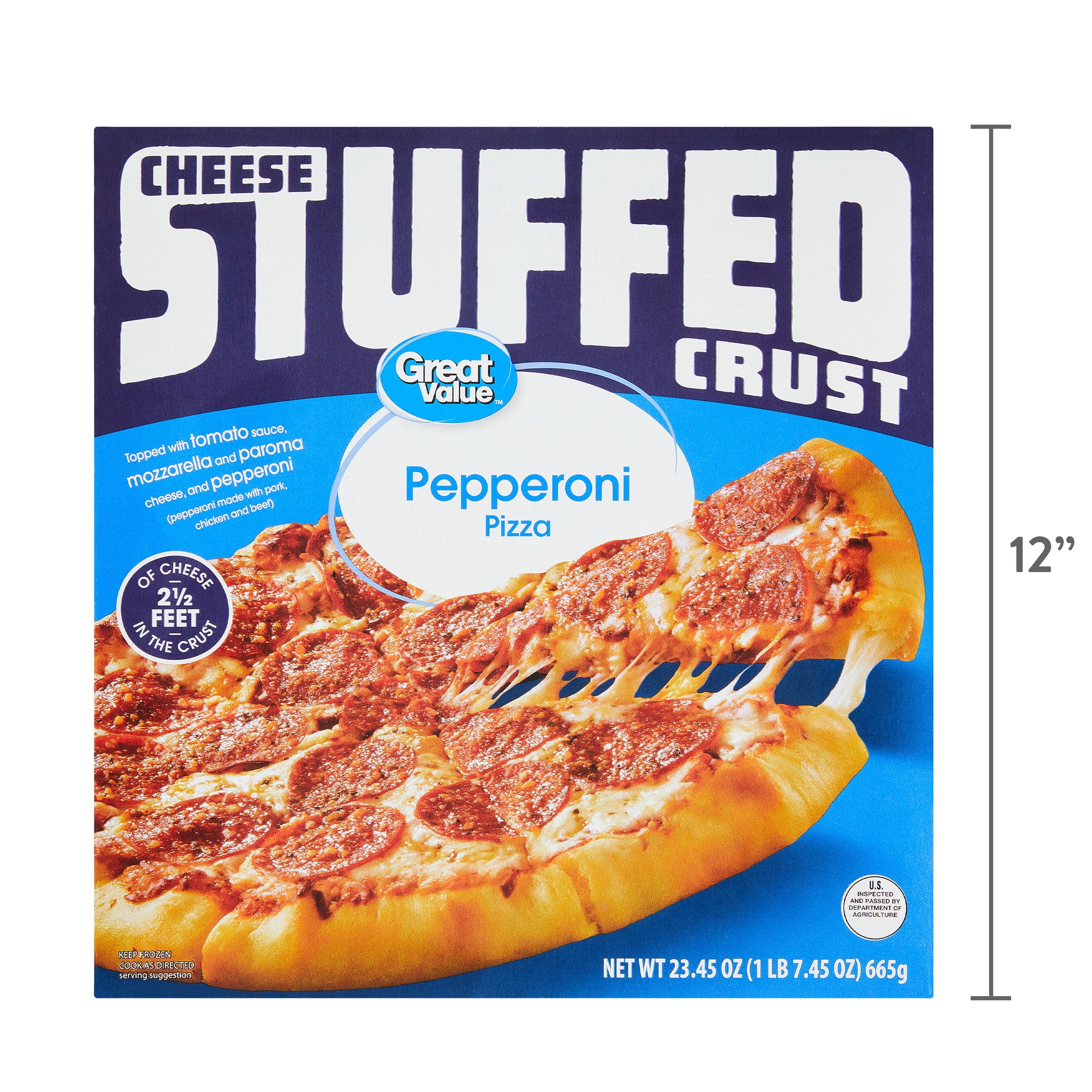 Great Value Stuffed Crust Pepperoni Frozen Pizza 23.45 Oz