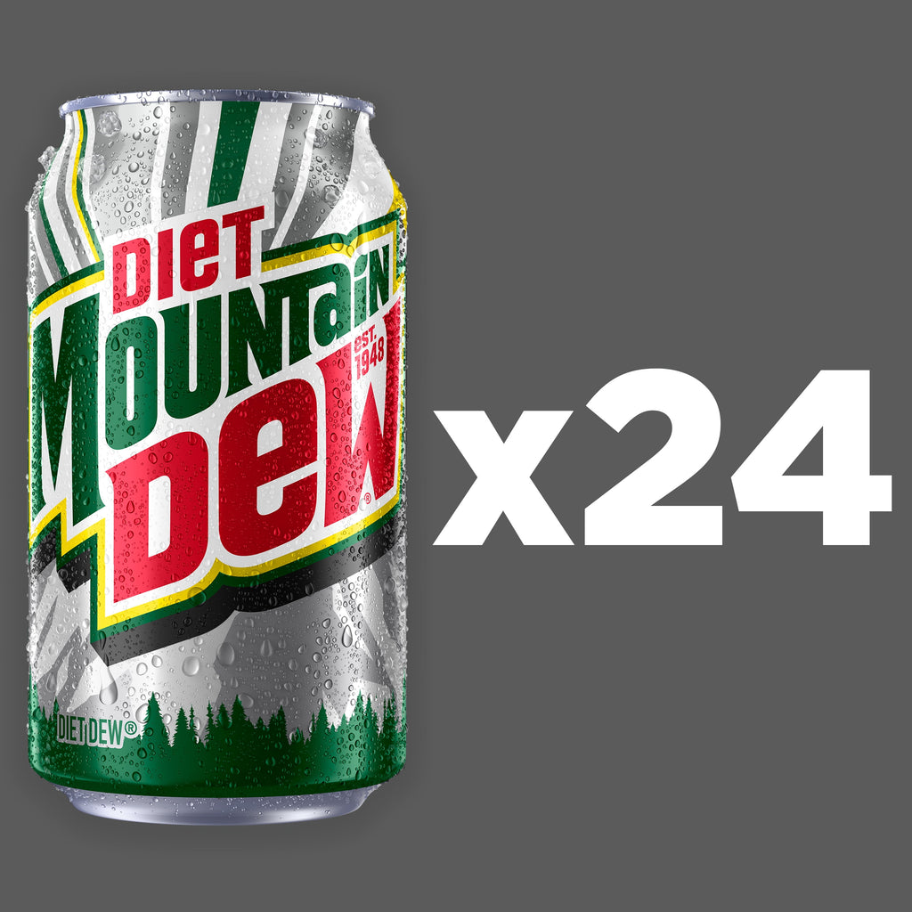 Mountain Dew Diet Citrus Soda Pop Cans 12 Fl Oz 24 Pack