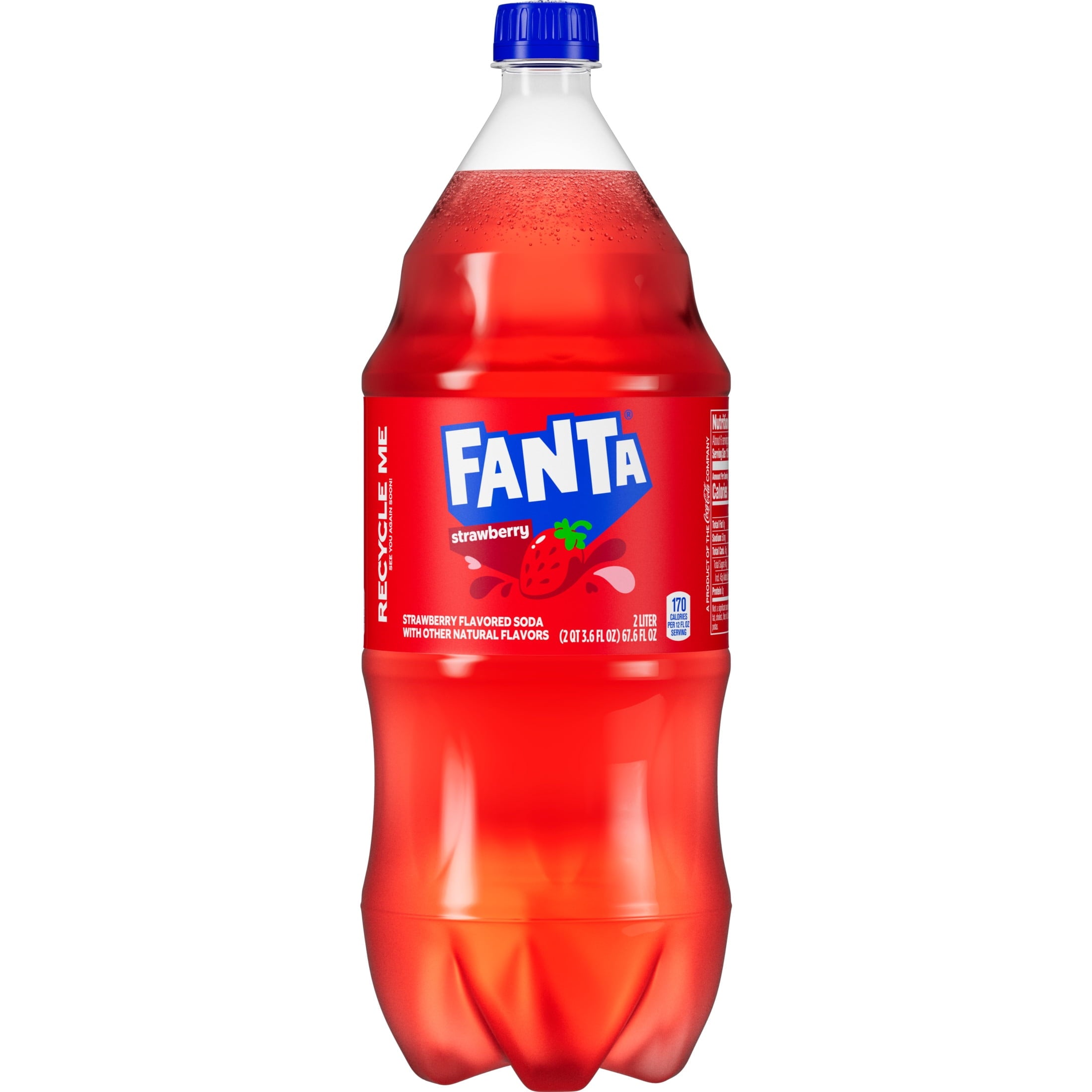 Fanta Strawberry Soda Pop Bottle 2 L