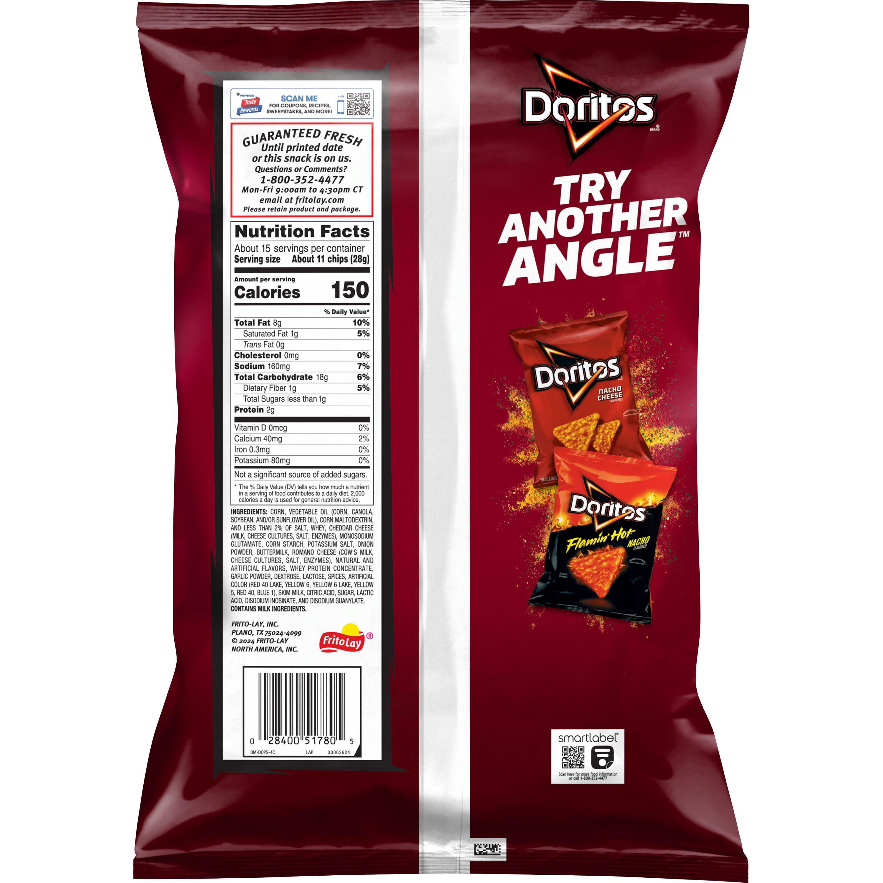 Spicy Nacho Flavored Tortilla Chips 14.5 Oz 1 Count Doritos