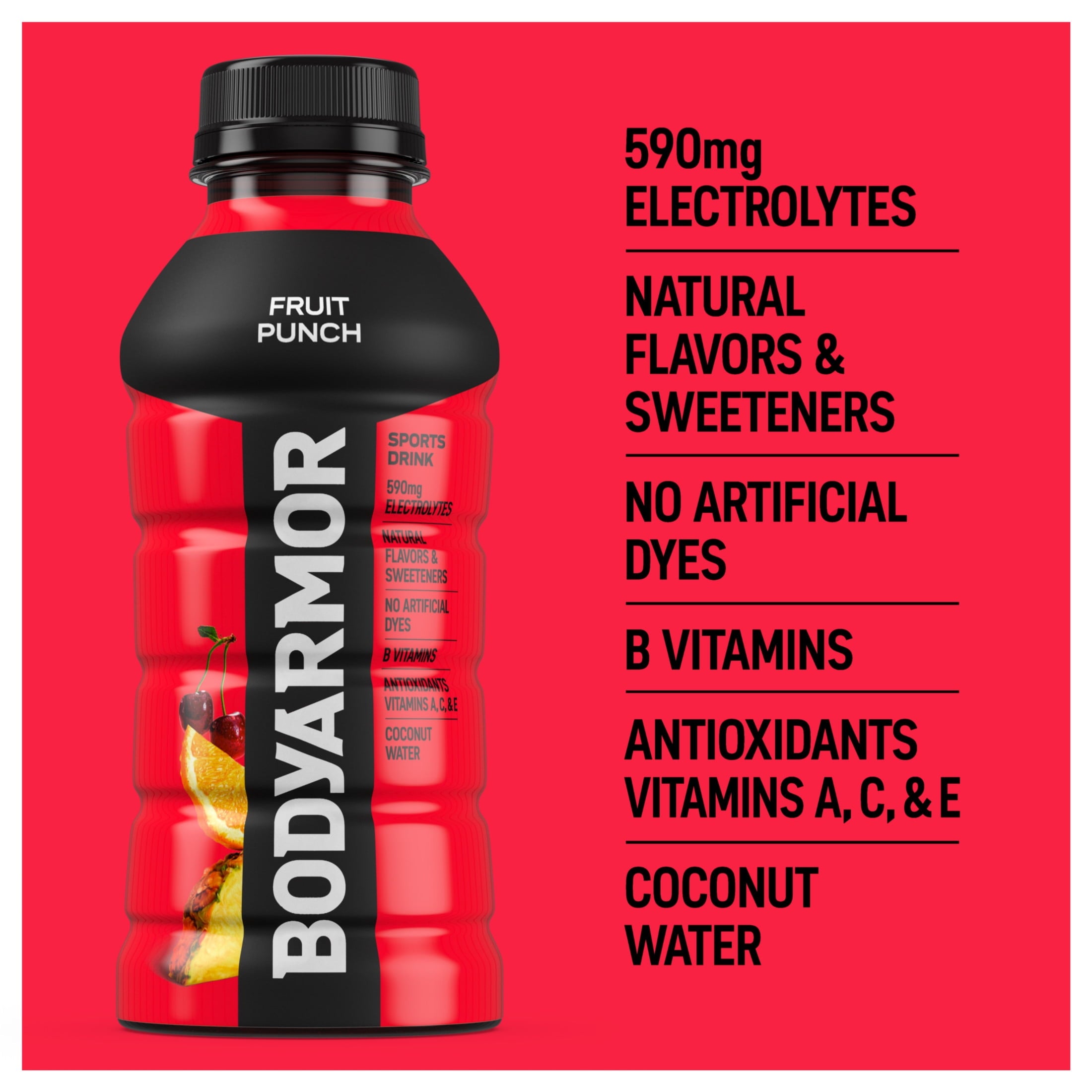 BODYARMOR Fruit Punch Electrolyte Sports Drink 12 fl oz 8 Pack