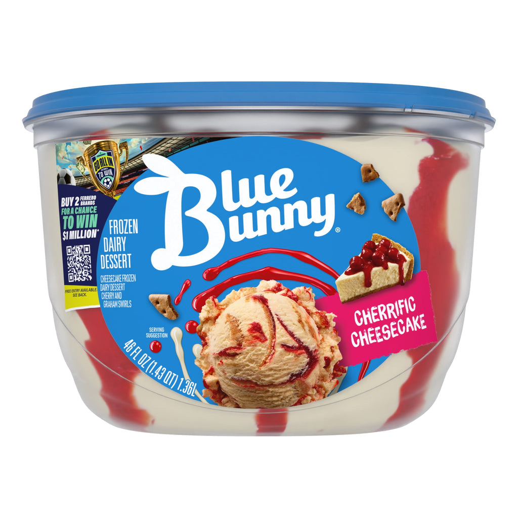 Blue Bunny Cherrific Cheesecake Premium Frozen Dessert 46 Fl Oz Tub