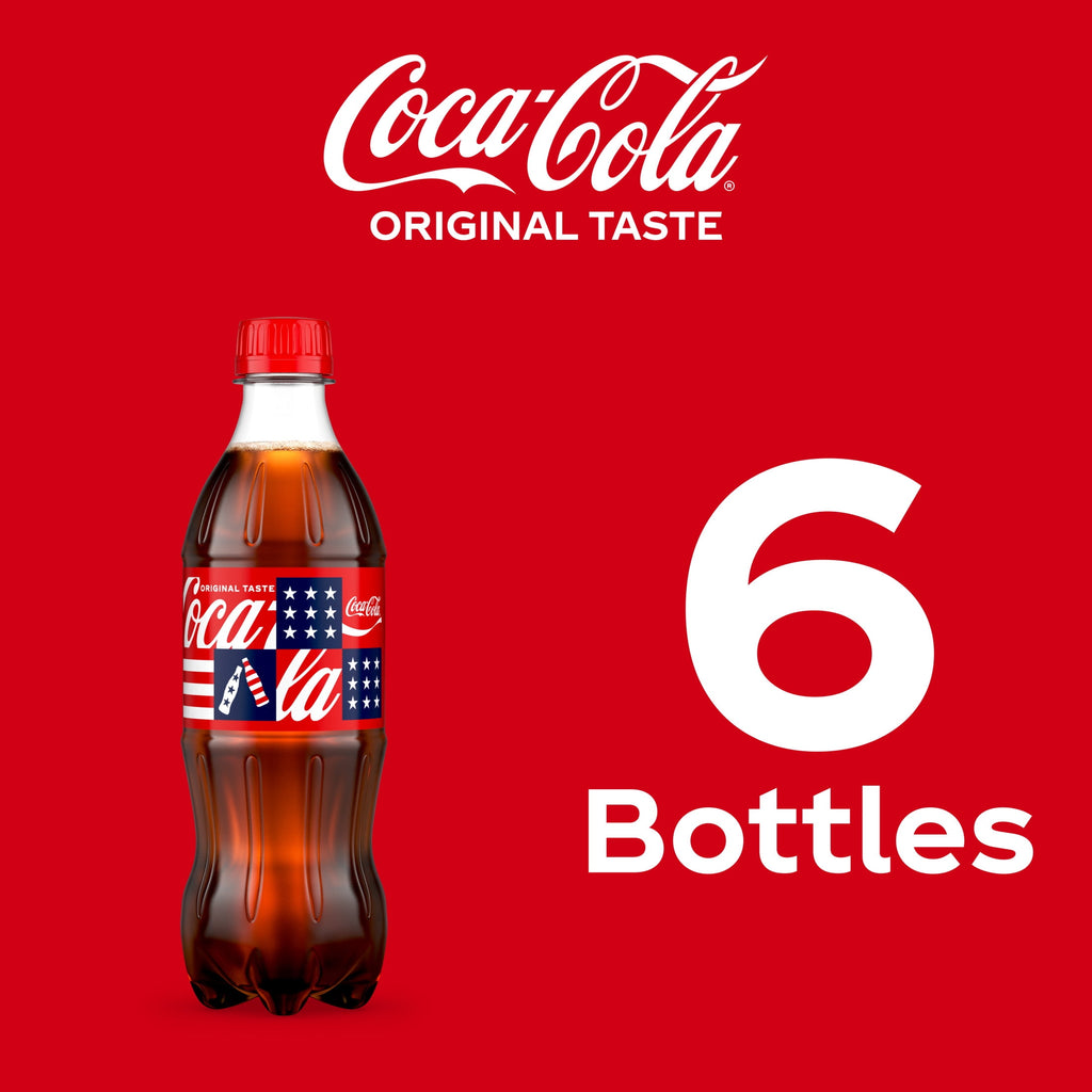 Soda Pop Bottles 16.9 Fl Oz 6 Pack Coca-Cola