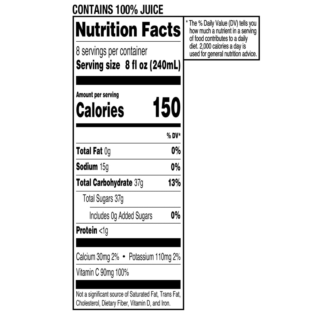 Great Value 100% Concord Grape Juice 64 fl oz Bottle
