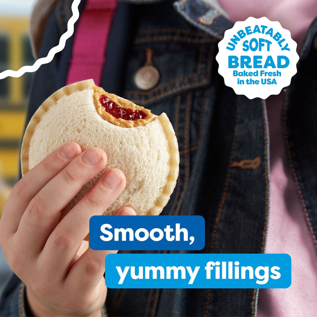 Smucker's Uncrustables Peanut Butter & Raspberry Spread Sandwiches Frozen 4 Count 8 Oz