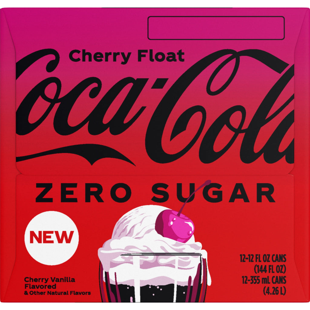 Zero Sugar Cherry Float Soda Pop Fridge Pack Cans 12 Fl Oz 12 Pack Coca-Cola