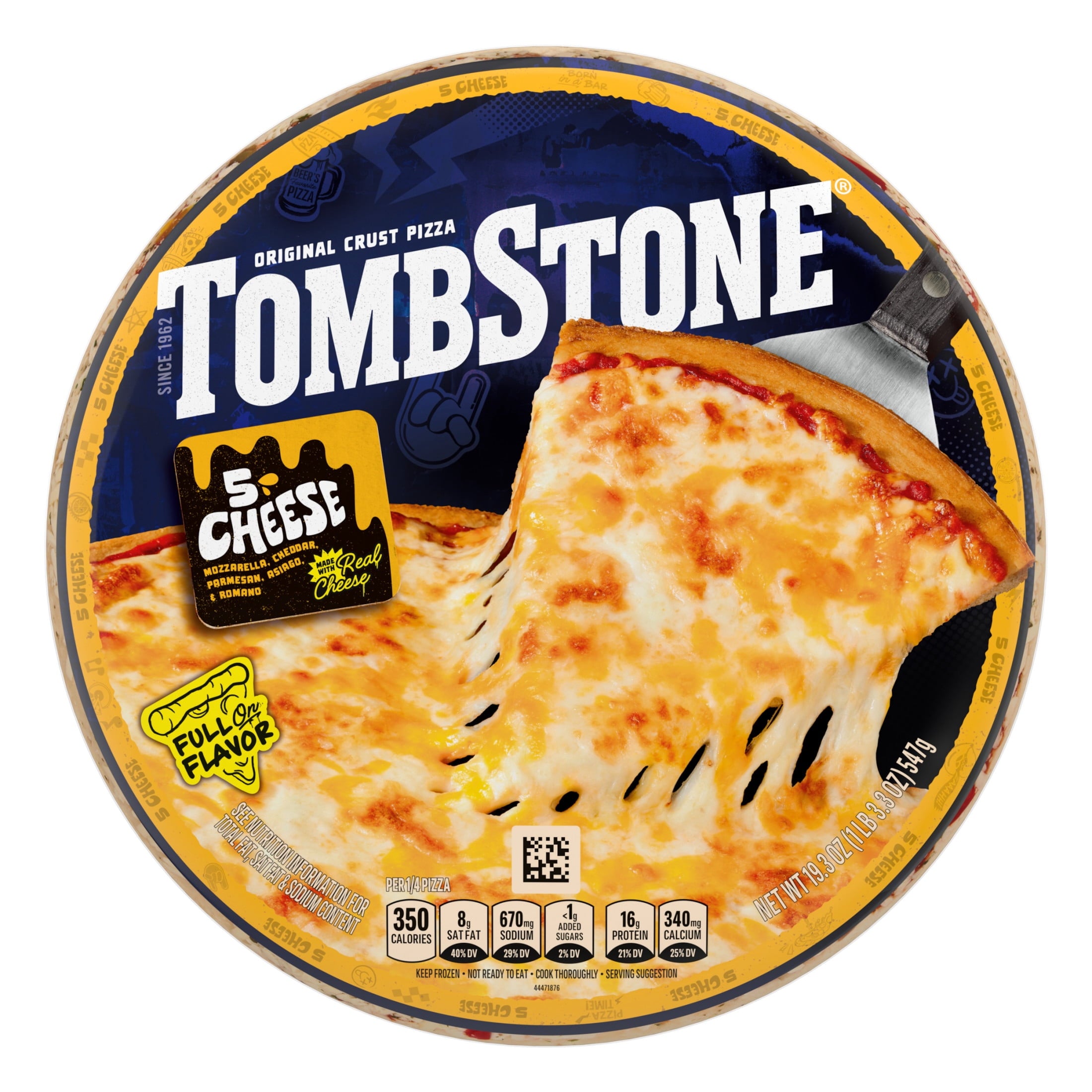 Tombstone Five Cheese Original Crust Frozen Pizza 19.3 Oz