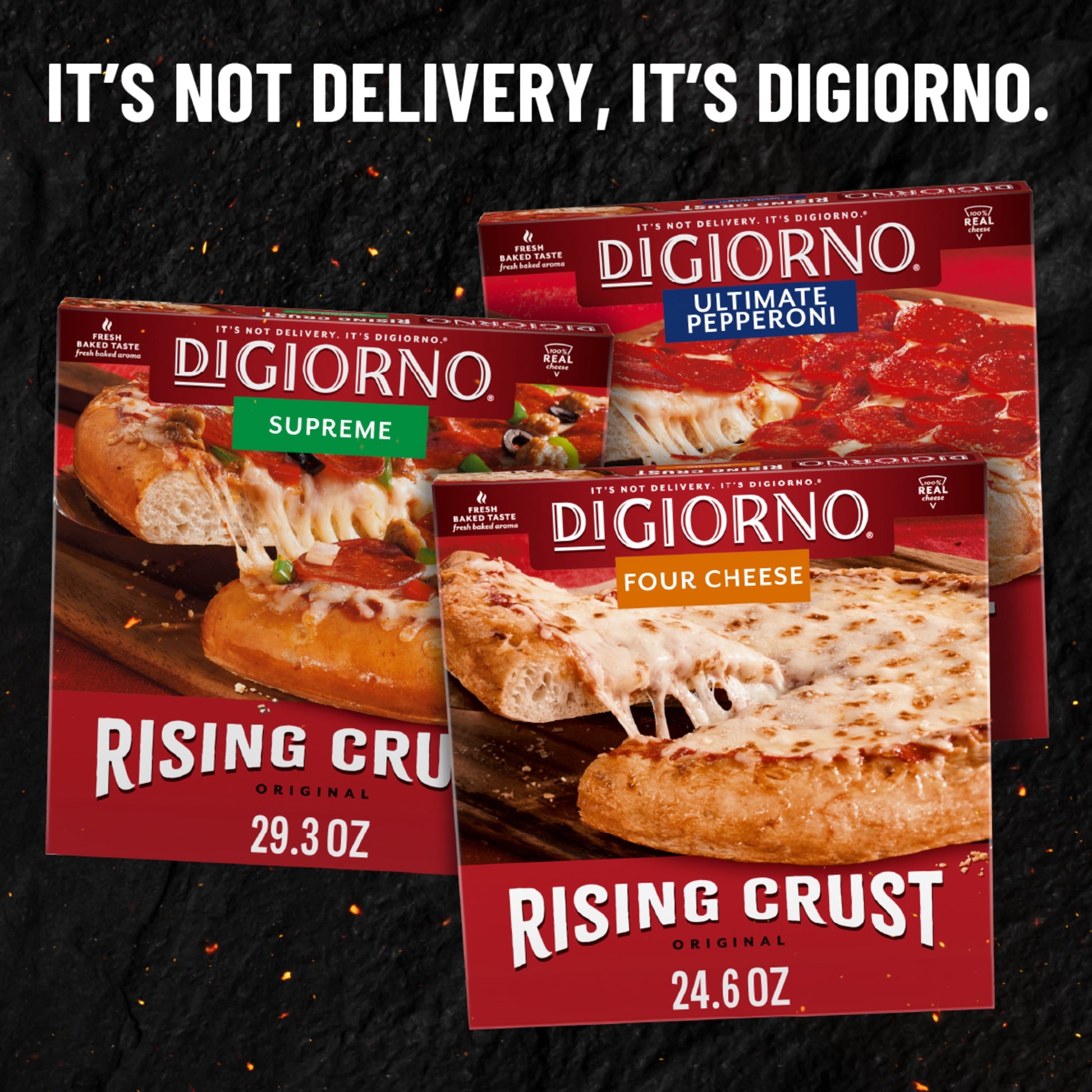DiGiorno Rising Crust Four Cheese Frozen Pizza 24.6 Oz