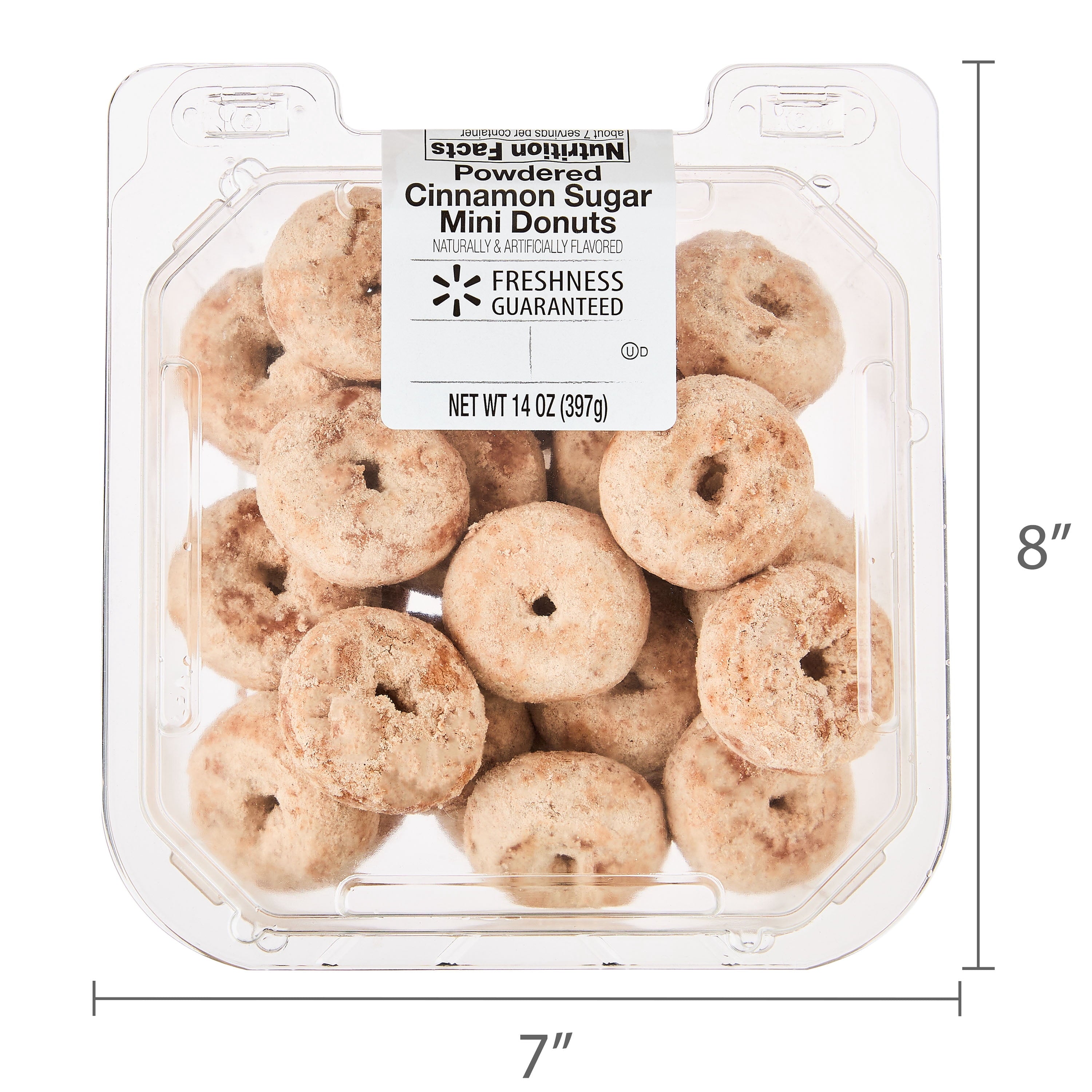 Powdered Cinnamon Sugar Mini Donuts 14 Oz 21 Count Freshness Guaranteed