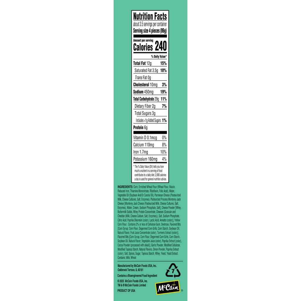 TAST!EZ Breaded Mexican-Style Street Corn Triangles 11 Oz Frozen 10 Count