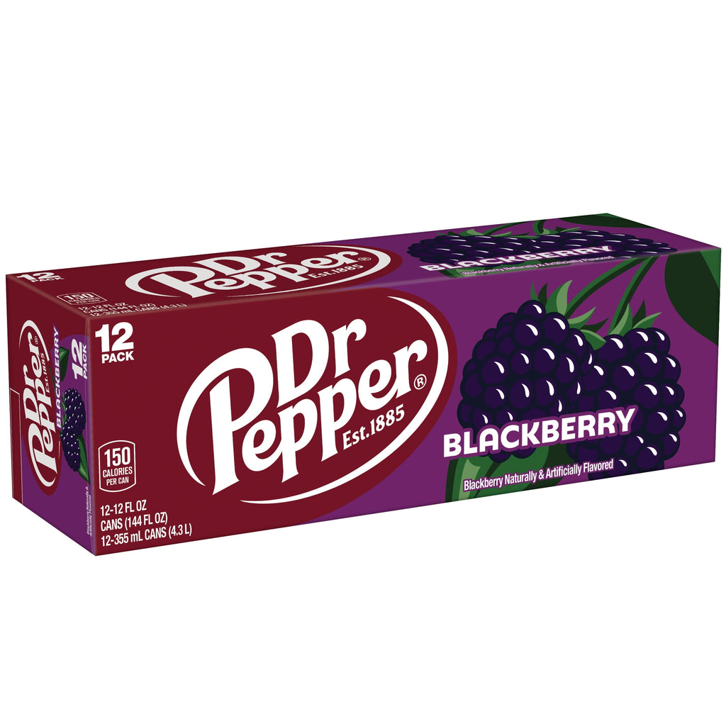 Dr Pepper Blackberry Soda Pop Cans 12 Fl Oz 12 Pack