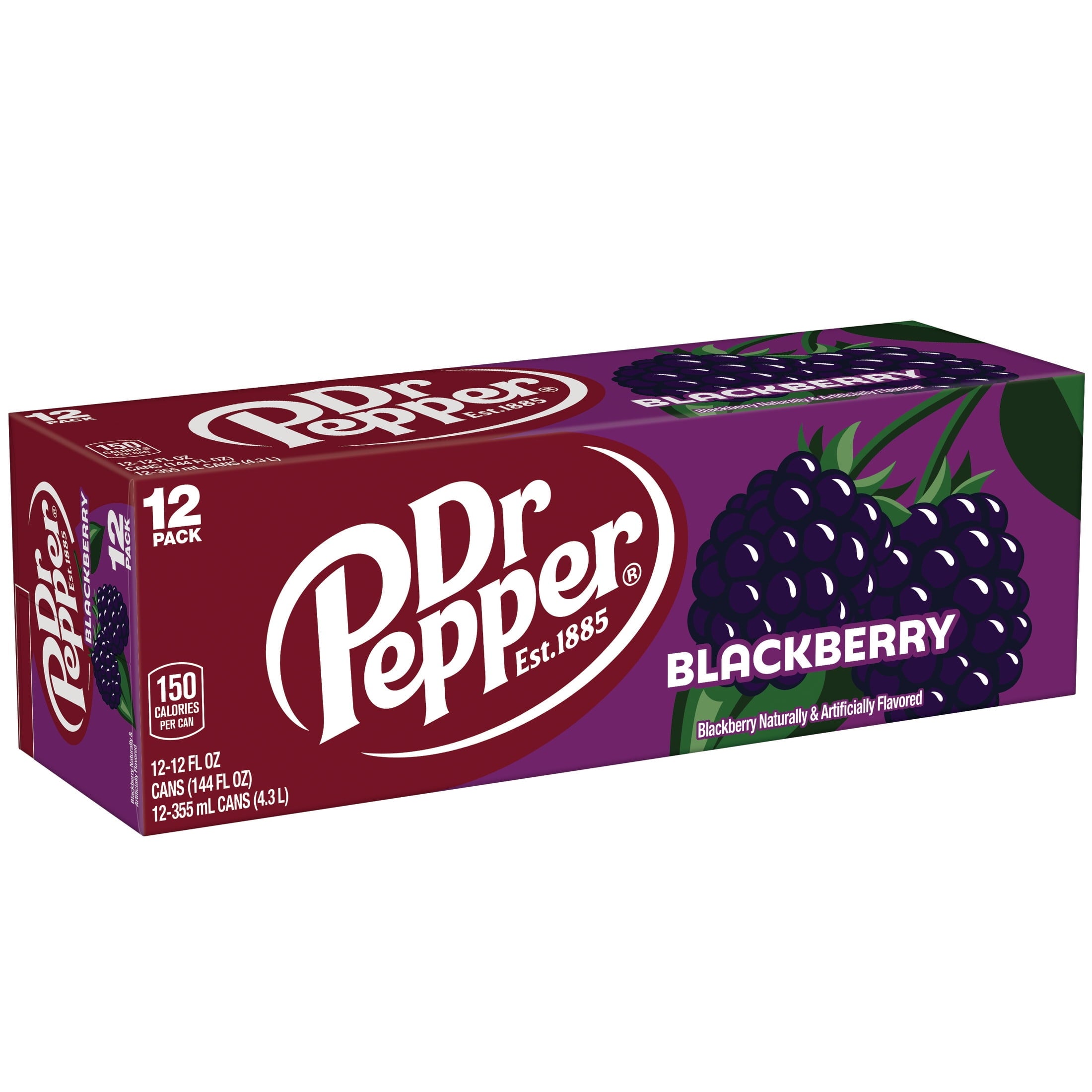 Dr Pepper Blackberry Soda Pop Cans 12 Fl Oz 12 Pack