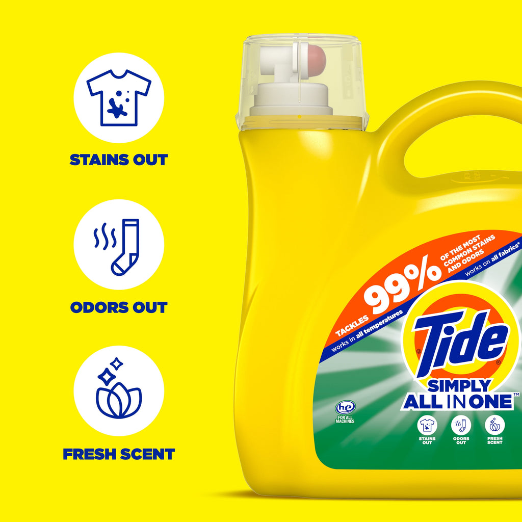 Tide Simply Liquid Laundry Detergent Daybreak Fresh 117 fl oz 89 Loads
