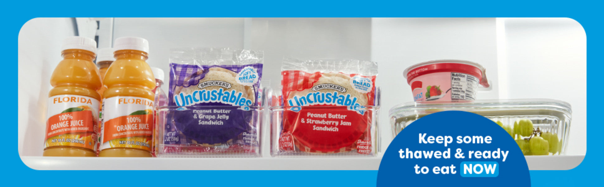 Smucker's Uncrustables Peanut Butter & Strawberry Jam Sandwiches Frozen 4 Count 8 Oz