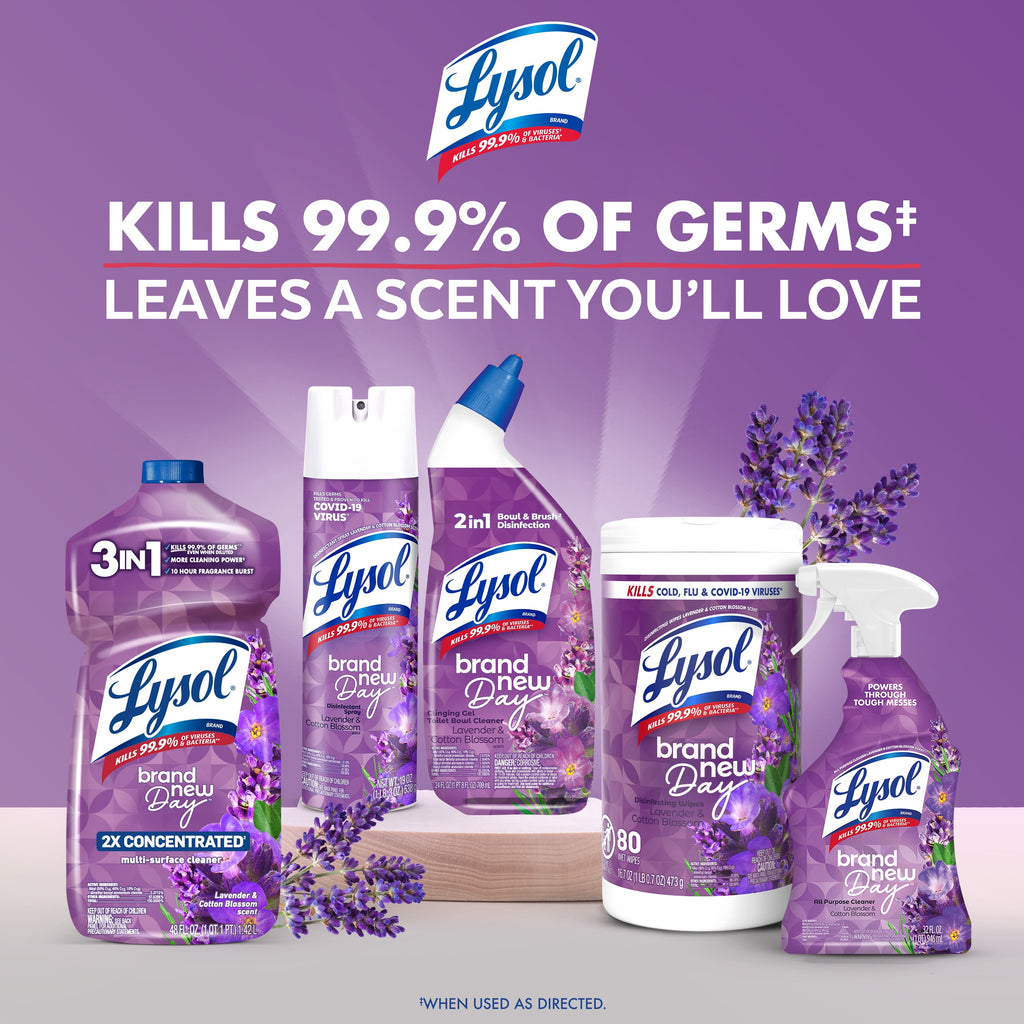 Lysol All-Purpose Cleaner Sanitizing Disinfecting Spray Lavender & Cotton Blossom 32 fl oz