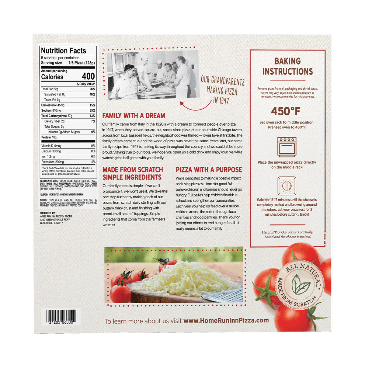 Home Run Inn Classic Crust Cheese Pizza 27 Oz Frozen
