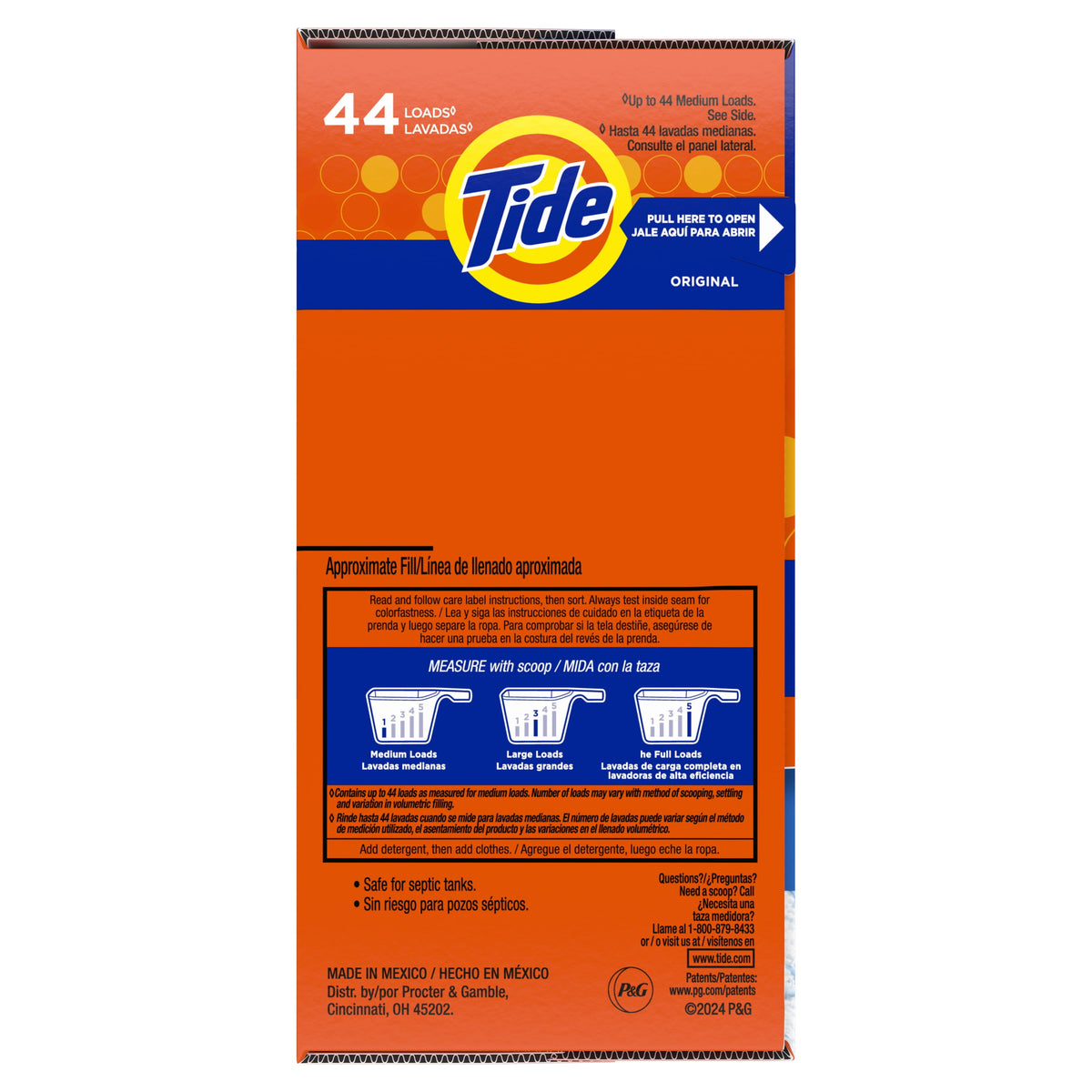 Tide Powder Laundry Detergent Original Scent 50 oz 44 Loads