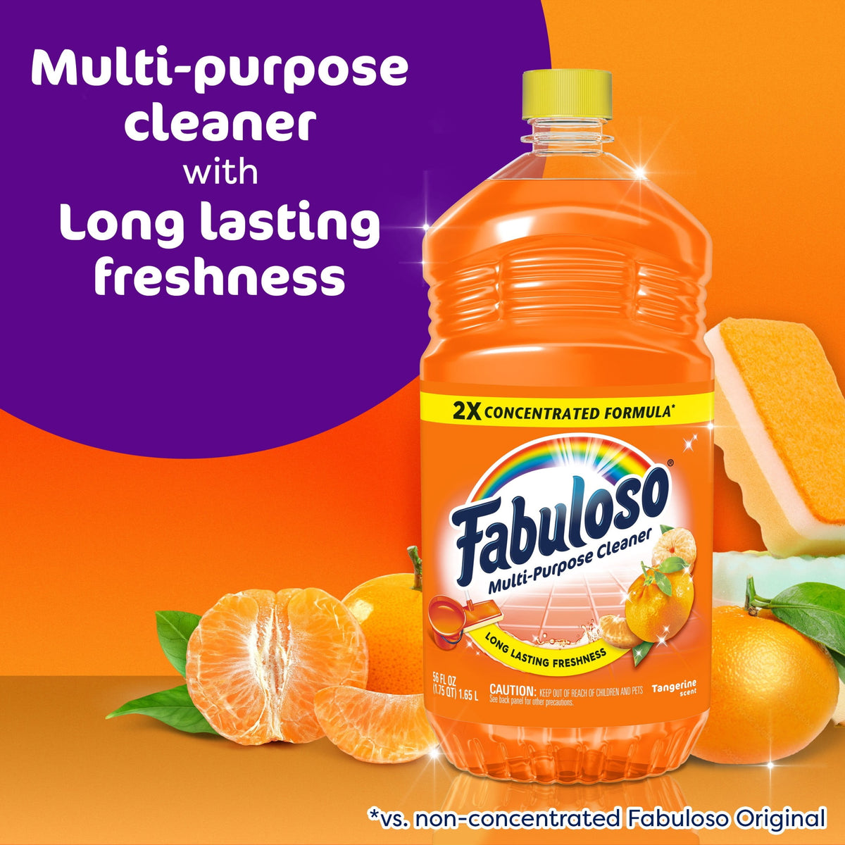 Fabuloso 2X Multi-Purpose Cleaner Tangerine Scent 56 fl oz