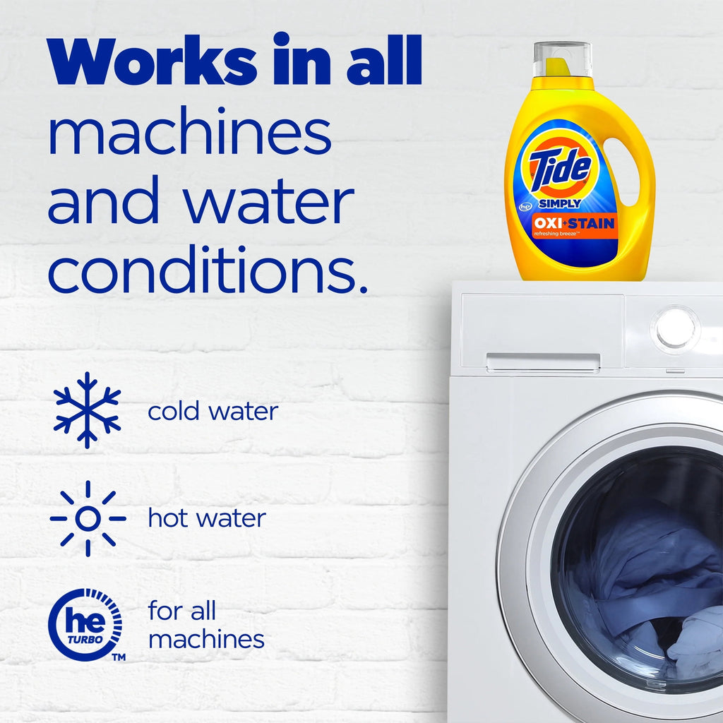 Tide Simply Oxi Boost Plus Ultra Stain Release Liquid Laundry Detergent Refreshing Breeze 31 fl oz 22 Loads