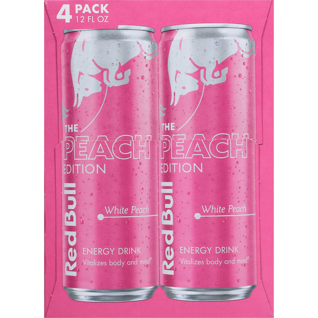 Red Bull Peach Edition Energy Drink 12 fl oz 4 Pack Cans