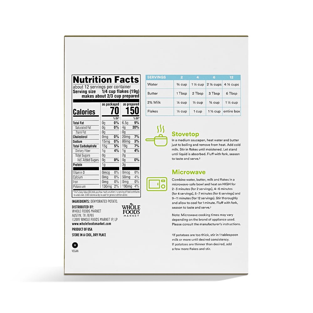 Instant Mashed Potatoes Original 8 Oz 365 By Whole Foods Market