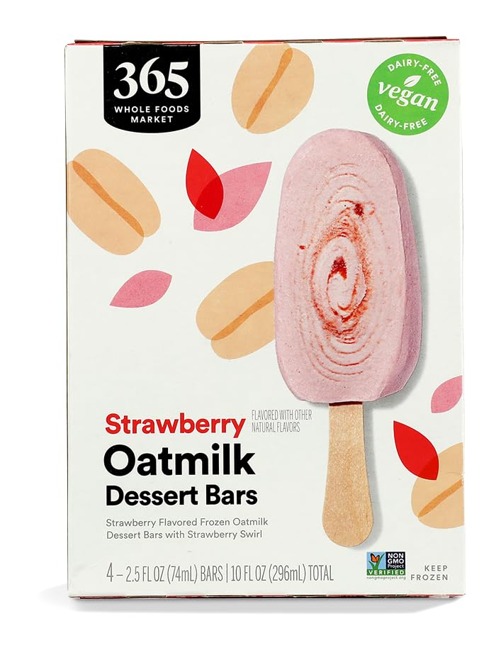 Strawberry Oat Milk Frozen Dessert Bars 10 Fz 1 Count 365 By Whole Foods Market