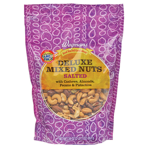 Wegmans Salted Deluxe Nuts Blend Family Pack 34 Oz