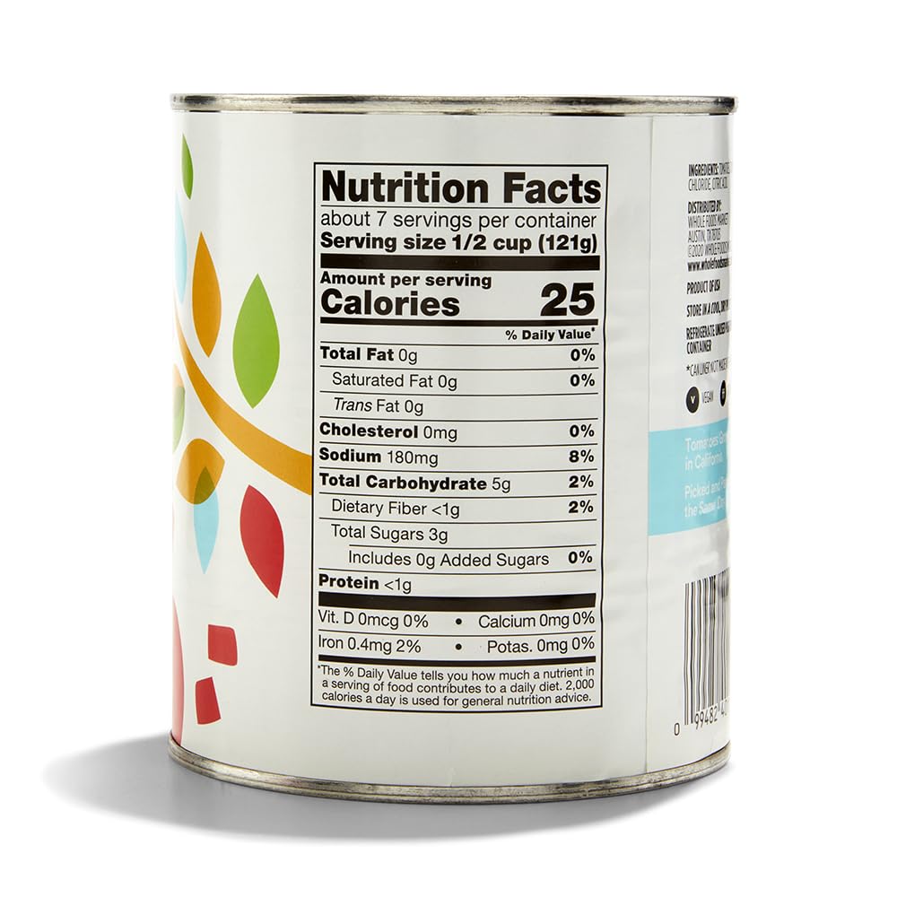 Diced Tomatoes 28 Oz 365 By Whole Foods Market