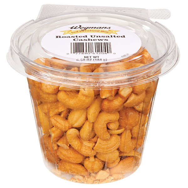 Wegmans Roasted Unsalted Cashews On The Go Cups 6.5 Oz