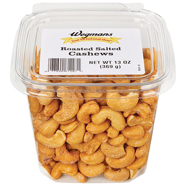 Wegmans Roasted Salted Cashews Tub 13 Oz