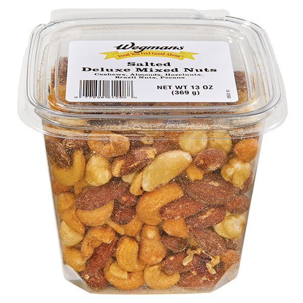 Wegmans Salted Deluxe Mixed Nuts Tub 20 Oz