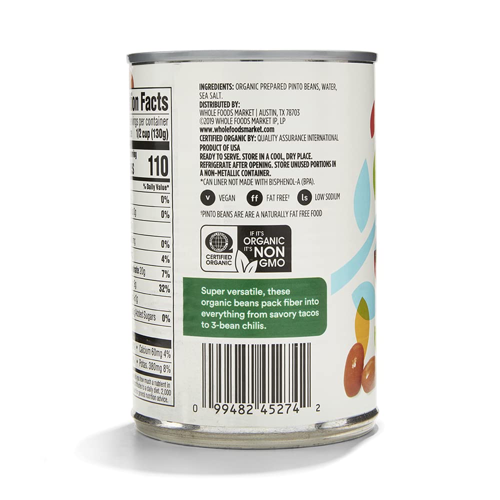 Organic Pinto Beans 15.5 Oz 365 By Whole Foods Market