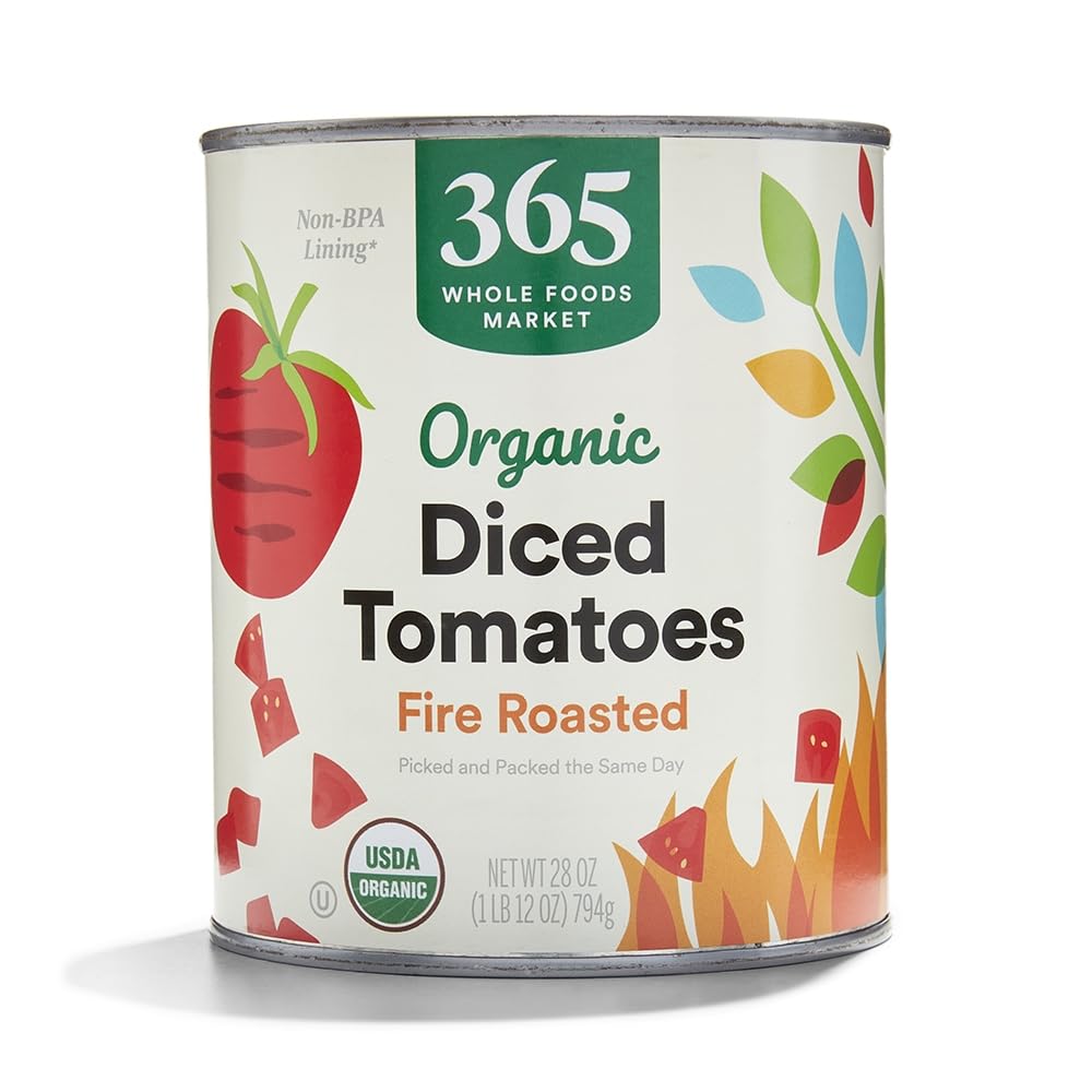 Organic Diced Tomatoes Fire Roasted 28 Oz 365 By Whole Foods Market