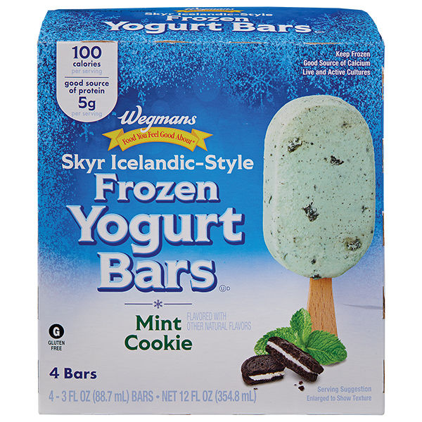 Wegmans Skyr Yogurt Frozen Novelty Mint Chocolate Cookie 12 Fl Oz