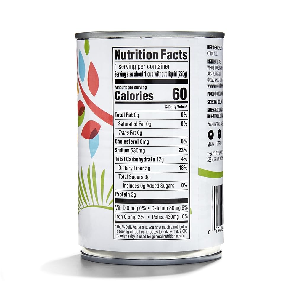 Hearts Of Palm Salad Cut 14.1 Oz 365 By Whole Foods Market