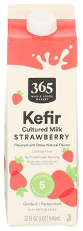 Strawberry Kefir 32 Fl Oz 365 By Whole Foods Market