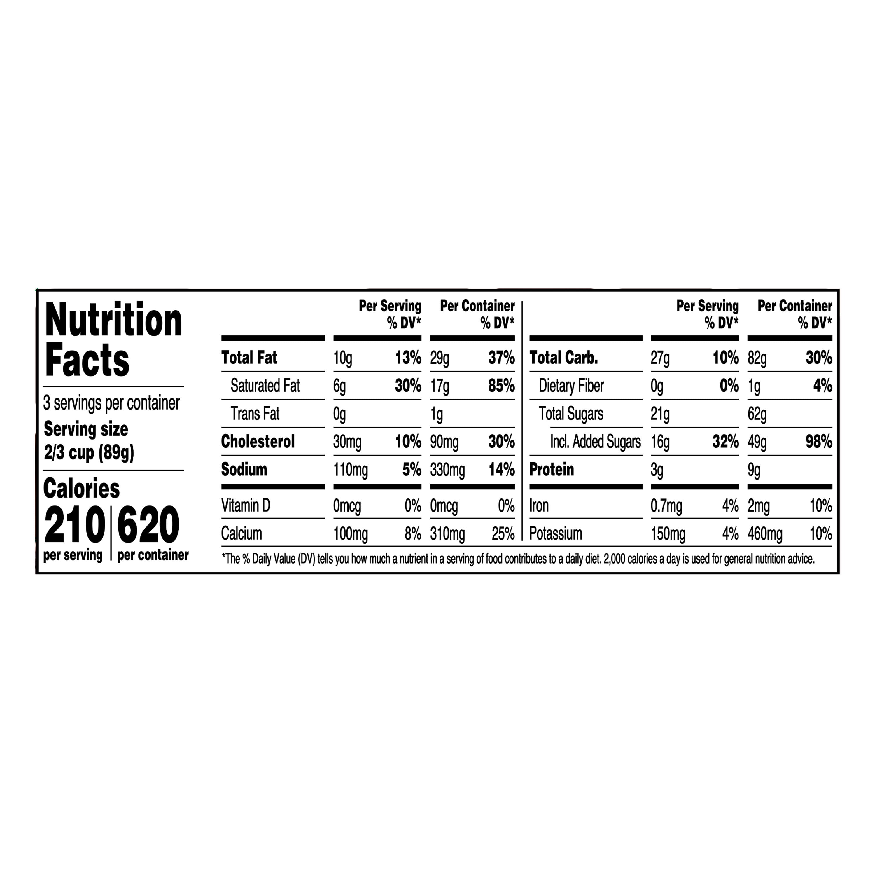 Great Value Cookies & Cream Ice Cream 16 Fl Oz