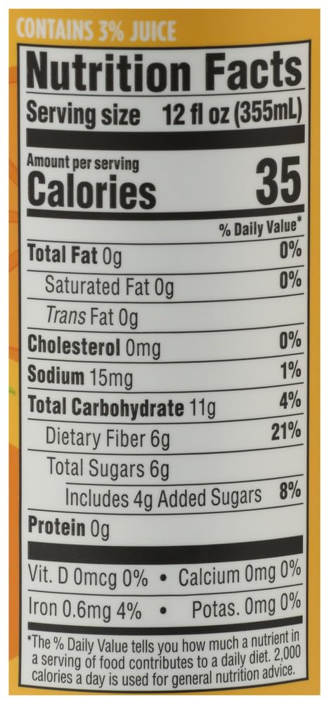 Organic Orange Prebiotic Soda 12 Fl Oz 365 By Whole Foods Market