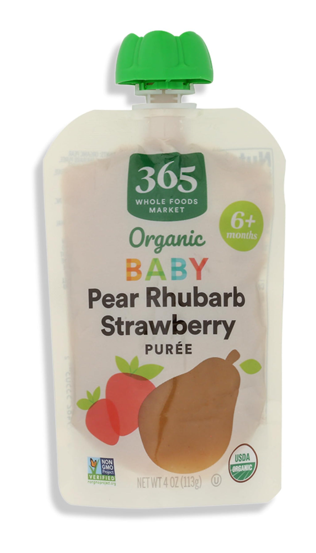 Organic Pear Strawberry Rhubarb Baby Food 4 Oz 365 By Whole Foods Market