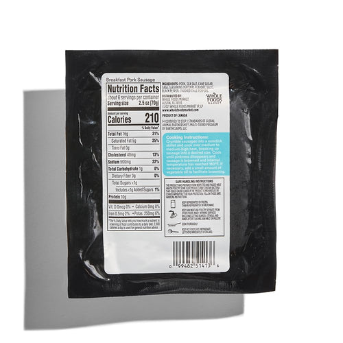 Classic Breakfast Pork Sausage 16 Oz 365 By Whole Foods Market