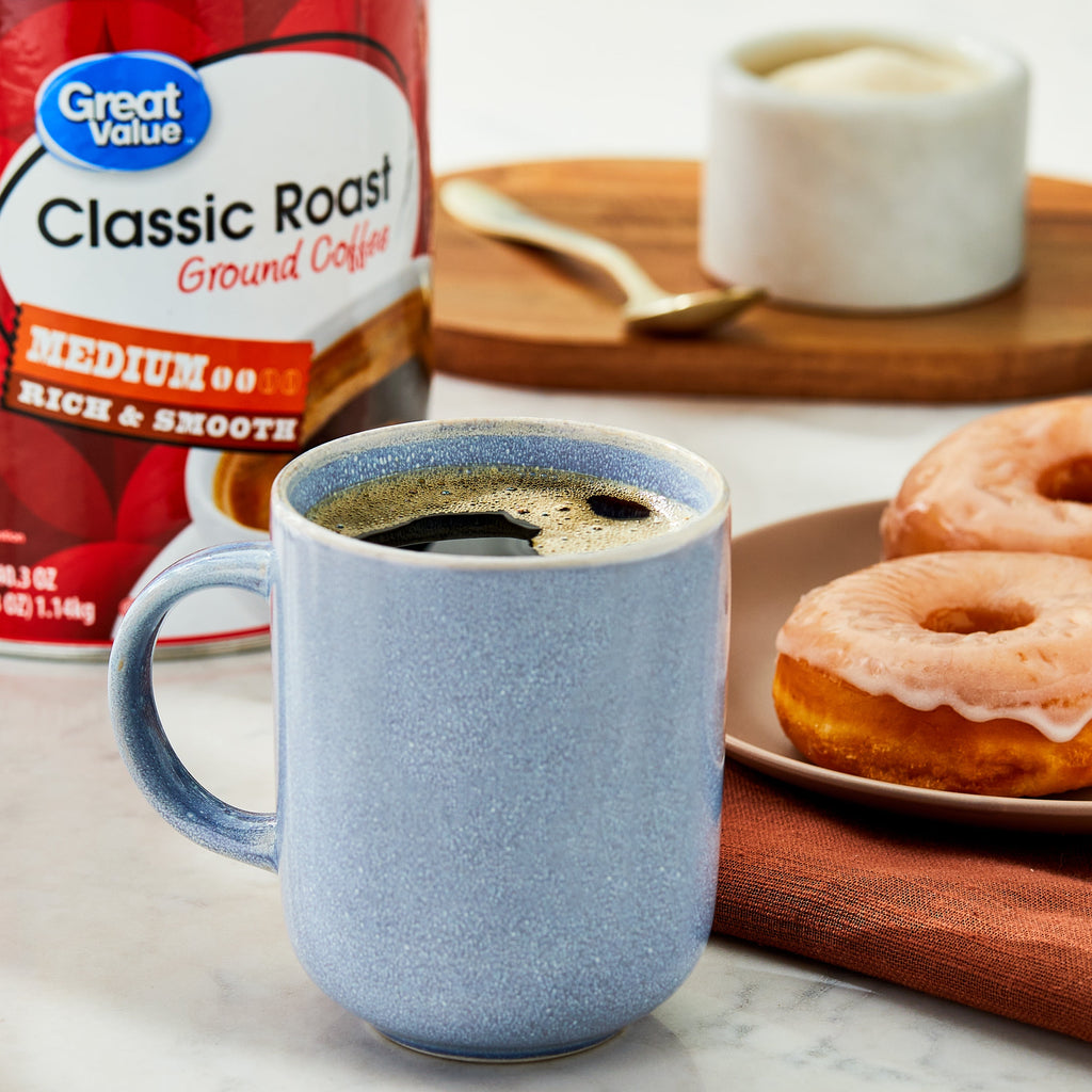 Great Value Classic Roast Naturally Caffeinated Medium Ground Coffee 40.3 oz Canister