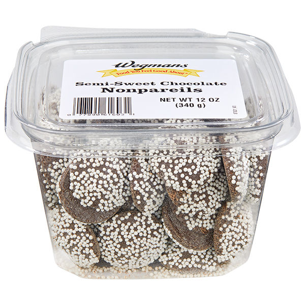 Wegmans Semi-Sweet Dark Chocolate Nonpareils 7 Oz