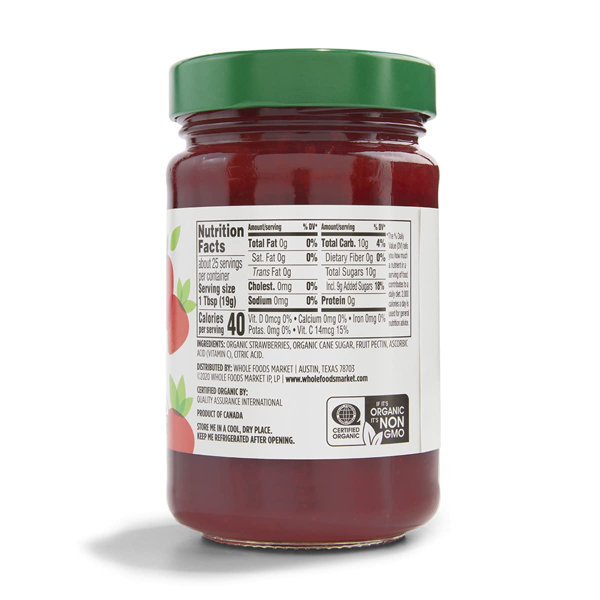 Organic Strawberry Fruit Spread 17 Oz 1 Count 365 By Whole Foods Market