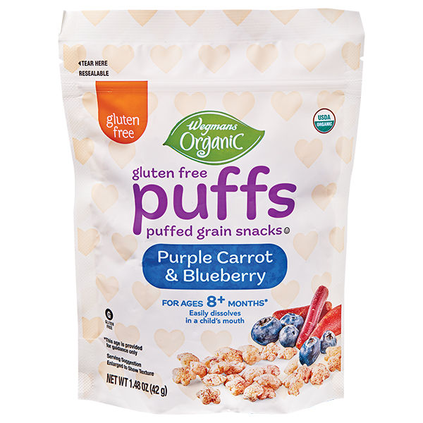 Wegmans Organic Baby Puffs Purple Carrot Blueberry 1.48 Oz