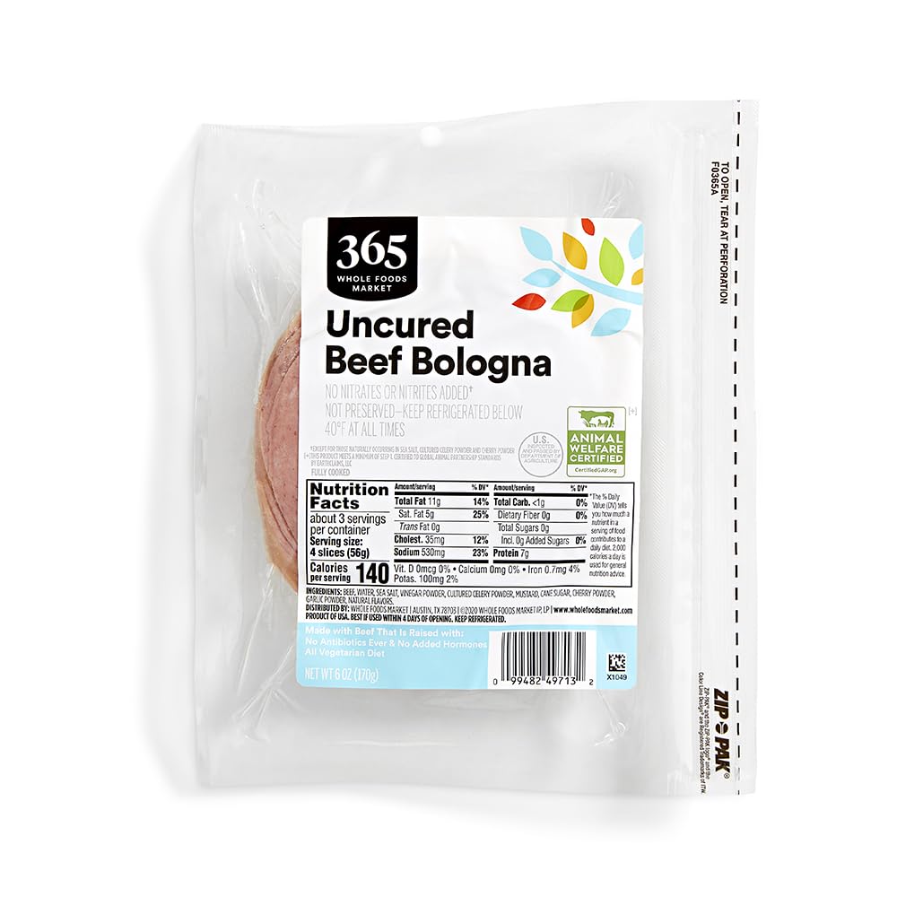 Beef Bologna 6 Oz 365 By Whole Foods Market